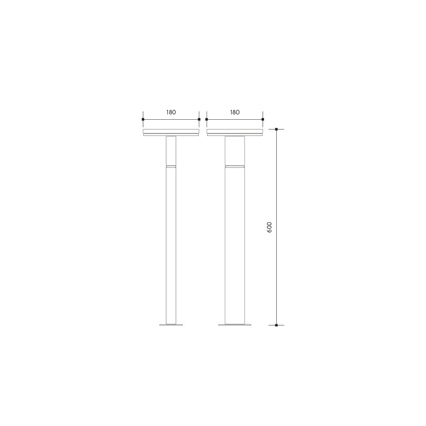 LED Lauko lempa su jutikliu BARI LED/10W/230V 4000K 60 cm IP54 antracitas