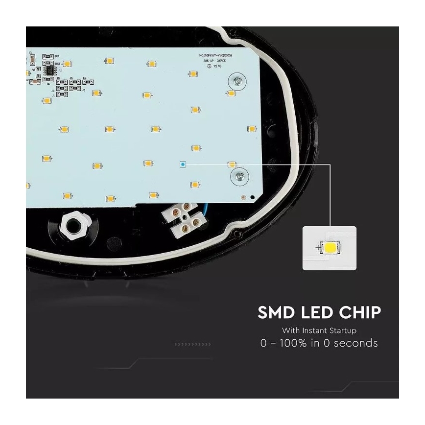 LED Lauko lubinis švierstuvas  LED/12W/230V IP54