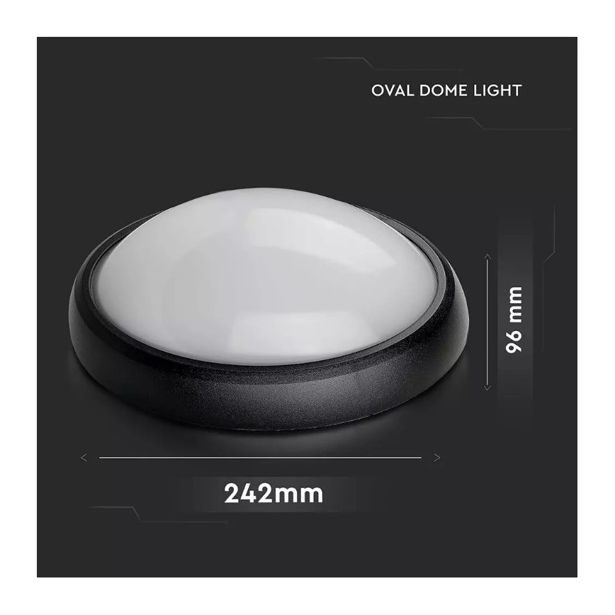 LED Lauko lubinis švierstuvas  LED/12W/230V IP54