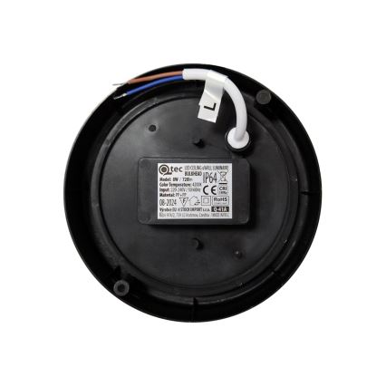 LED lauko lubinis šviestuvas 8 W / 230 V / 4200 K Ø 14 cm IP64 juodas