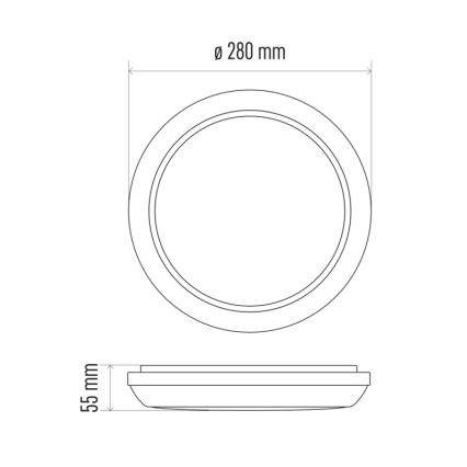 LED Lauko lubinis šviestuvas DORI LED/24W/230V IP54 apvalus