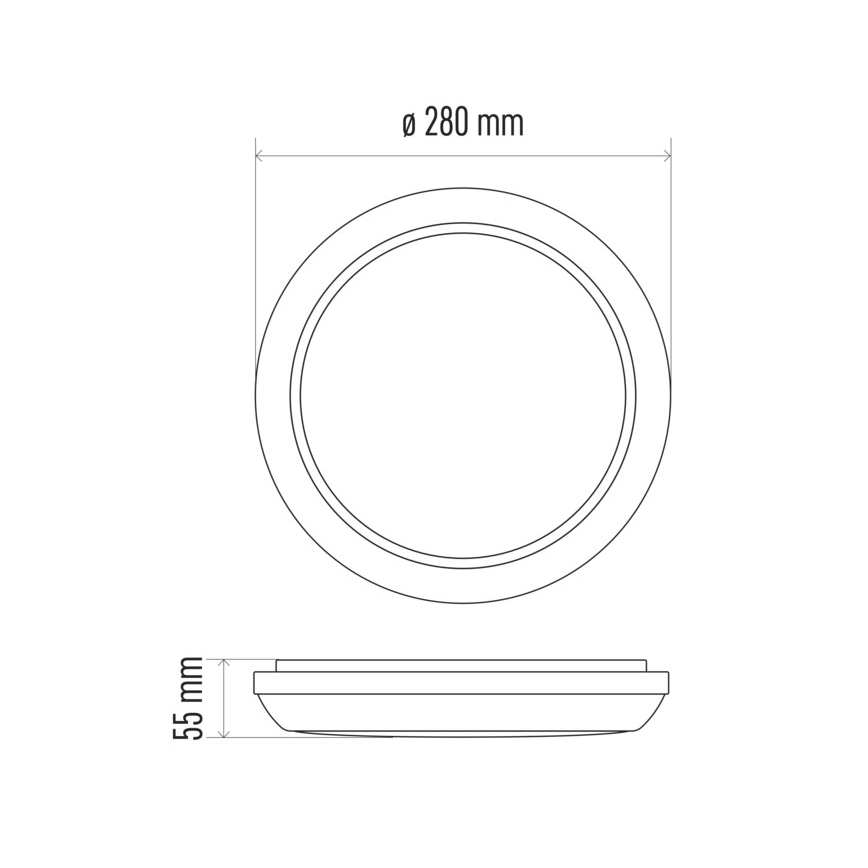 LED Lauko lubinis šviestuvas DORI LED/24W/230V IP54 apvalus