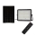 LED Lauko pritemdomas saulės Prožektoriaus šviestuvas LED/15W/3,2V IP65 6400K 12000 mAh juoda + nuotolinio valdymo pultas