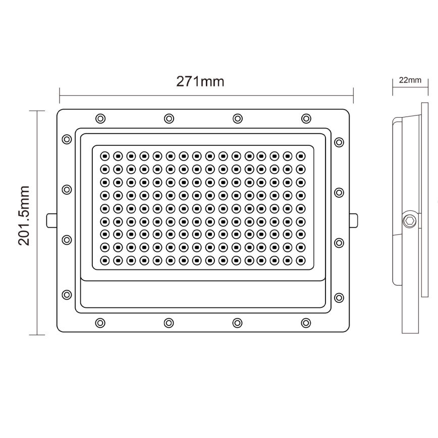 LED lauko prožektorius LED/150W/230V 5000K IP65 pilka