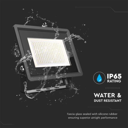 LED lauko prožektorius LED/200W/230V 4000K IP65 juoda