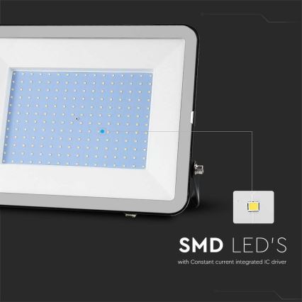 LED lauko prožektorius SAMSUNG CHIP LED/200W/230V 4000K IP65 juoda