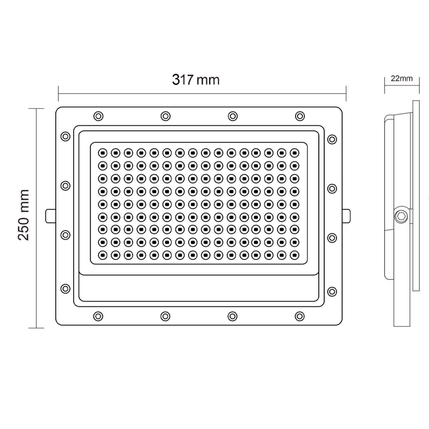 LED lauko prožektorius LED/200W/230V 5000K IP65 pilka