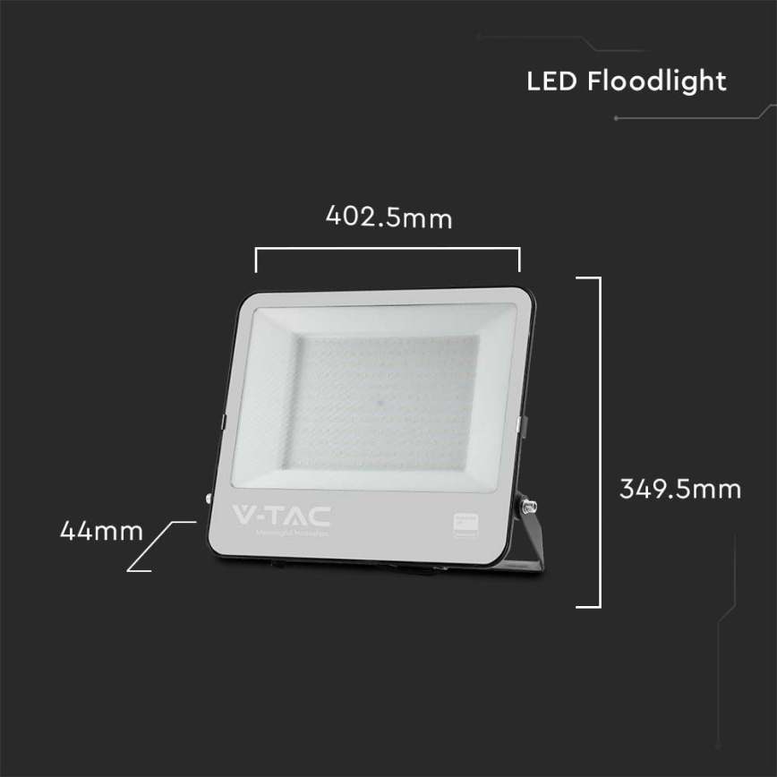 LED lauko prožektorius SAMSUNG CHIP LED/200W/230V 6500K IP65 juoda