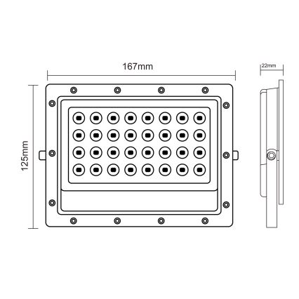 LED lauko prožektorius LED/50W/230V 5000K IP65 pilka