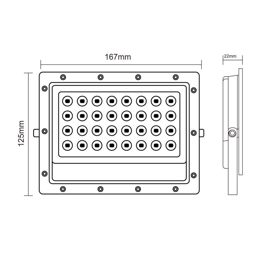 LED lauko prožektorius LED/50W/230V 5000K IP65 pilka