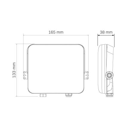LED lauko prožektorius MILKY LED/30W/230V 4000K IP65 juoda