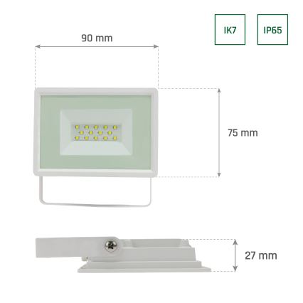 LED Lauko prožektorius NOCTIS LUX 3 LED/10W/230V 3000K IP65 baltas