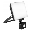 LED lauko prožektorius su judesio ir sutemos jutikliu LED/50W/230V 4500K IP65 juodas
