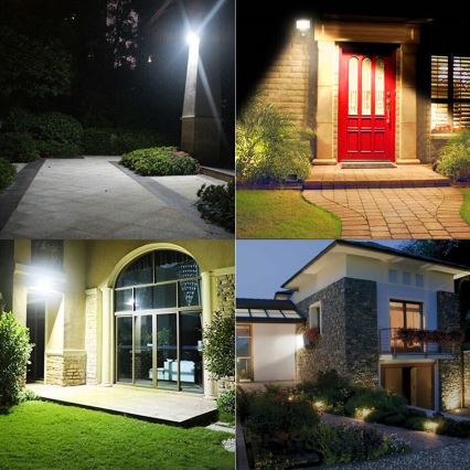 LED lauko prožektorius su judesio jutikliu LED/50W/230V 4500K IP65 juodas