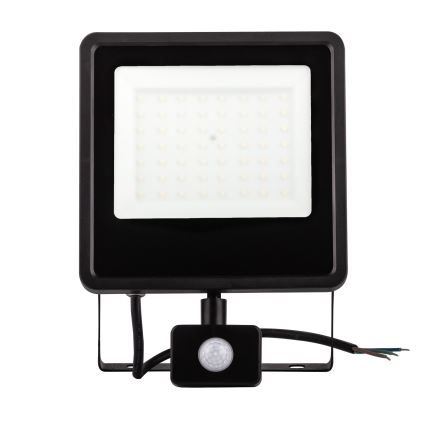 LED Lauko prožektorius su jutikliu LED/100W/230V 4000K IP65 juoda