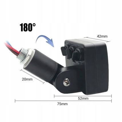 LED Lauko prožektorius su jutikliu LED/100W/230V 4000K IP65 juoda