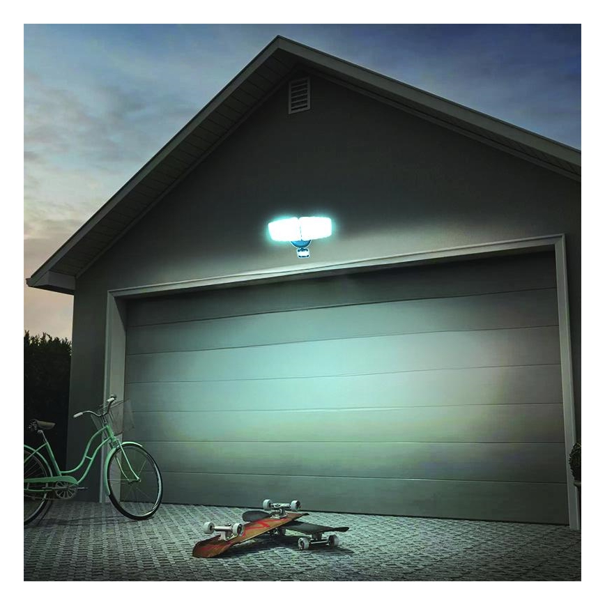 LED Lauko prožektorius su jutikliu LED/24W/230V 3000/4000/6000K IP54 antracitas
