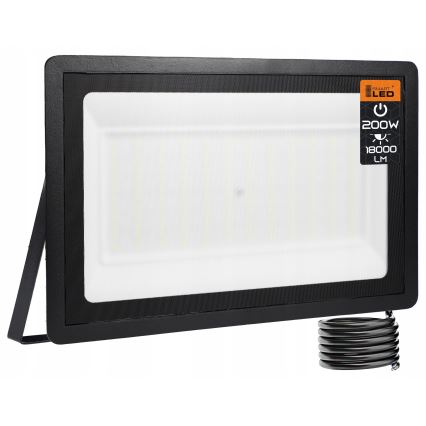 LED lauko reflektorius LED/200W/230V 4500K IP65 juodas
