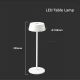 LED Lauko reguliuojamas jutiklinis stalinis šviestuvas LED/2W/5V 4400 mAh IP54 baltas