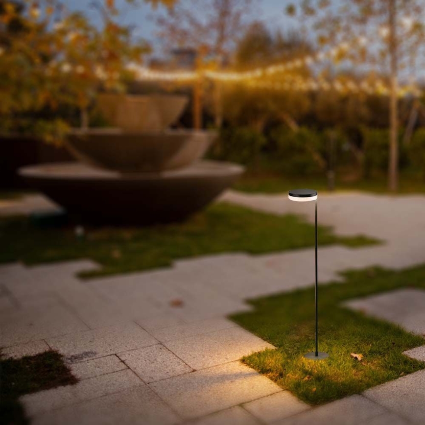 LED Lauko saulės energijos lempa LED/2W/3,7V 3000K IP54 juoda