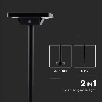LED Lauko saulės energijos lempa 2in1 LED/2W/3,7V IP65 3000/4000/6500K 2600 mAh