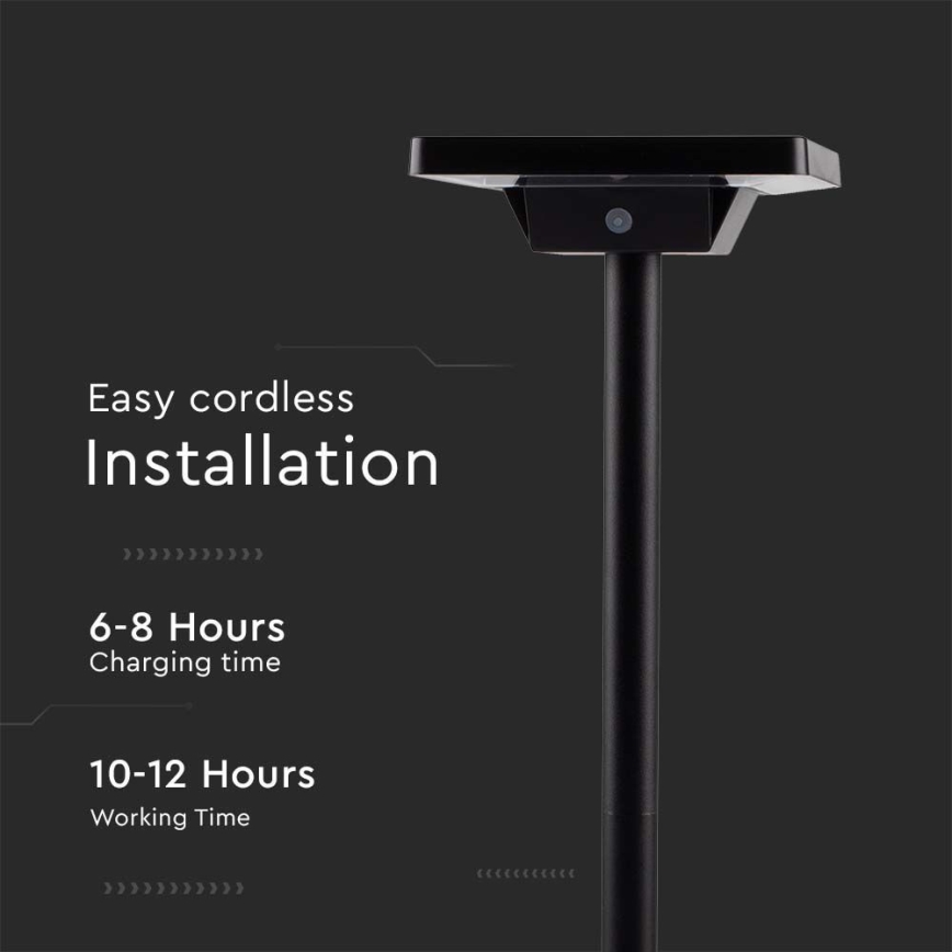 LED Lauko saulės energijos lempa 2in1 LED/2W/3,7V IP65 3000/4000/6500K 2600 mAh