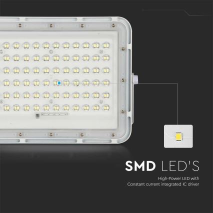 LED Lauko šviesos reguliavimas saulės Prožektoriaus šviestuvas LED/15W/3,2V IP65 6400K balta + nuotolinio valdymo pultas