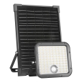 LED Lauko saulės Prožektoriaus šviestuvas su jutikliu LED/30W/6,4V IP65 3000/4000K + nuotolinio valdymo pultas
