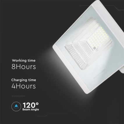 LED Lauko saulės prožektorius LED/12W/3,2V IP65 4000K + nuotolinio valdymo pultas