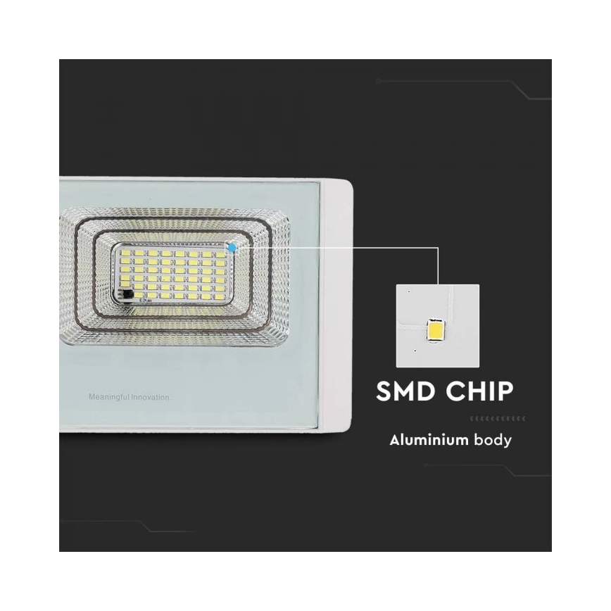LED Lauko saulės prožektorius LED/12W/3,2V IP65 6400K + nuotolinio valdymo pultas