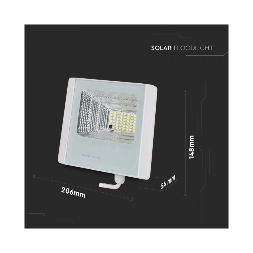 LED Lauko saulės prožektorius LED/12W/3,2V IP65 6400K + nuotolinio valdymo pultas