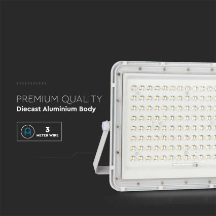 LED Lauko saulės prožektorius LED/20W/3,2V 6400K balta IP65 + nuotolinio valdymo pultas