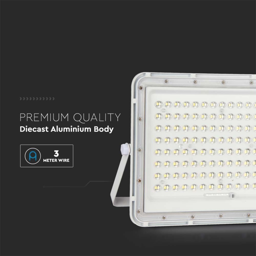 LED Lauko saulės prožektorius LED/20W/3,2V 6400K balta IP65 + nuotolinio valdymo pultas