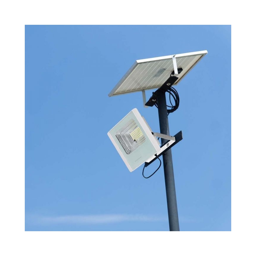 LED Lauko saulės prožektorius LED/20W/3,2V IP65 4000K + nuotolinio valdymo pultas