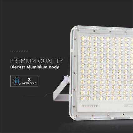 LED Lauko saulės prožektorius LED/30W/3,2V 4000K balta IP65 + nuotolinio valdymo pultas