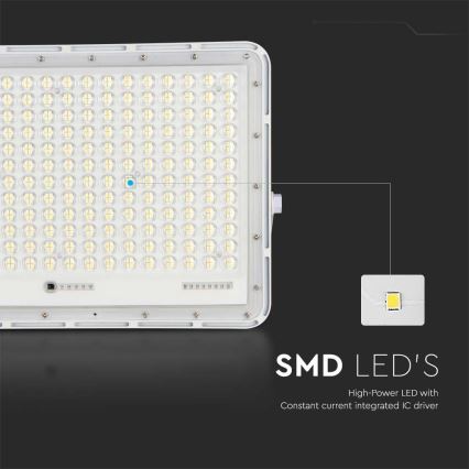 LED Lauko saulės prožektorius LED/30W/3,2V 6400K balta IP65 + nuotolinio valdymo pultas