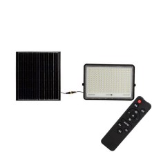 LED Lauko saulės prožektorius LED/30W/3,2V 6400K juoda IP65 + nuotolinio valdymo pultas