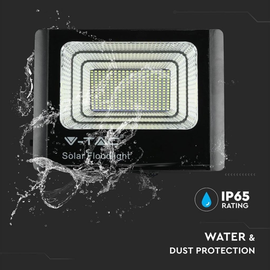 LED Lauko saulės prožektorius LED/40W/10V IP65 6000K + nuotolinio valdymo pultas