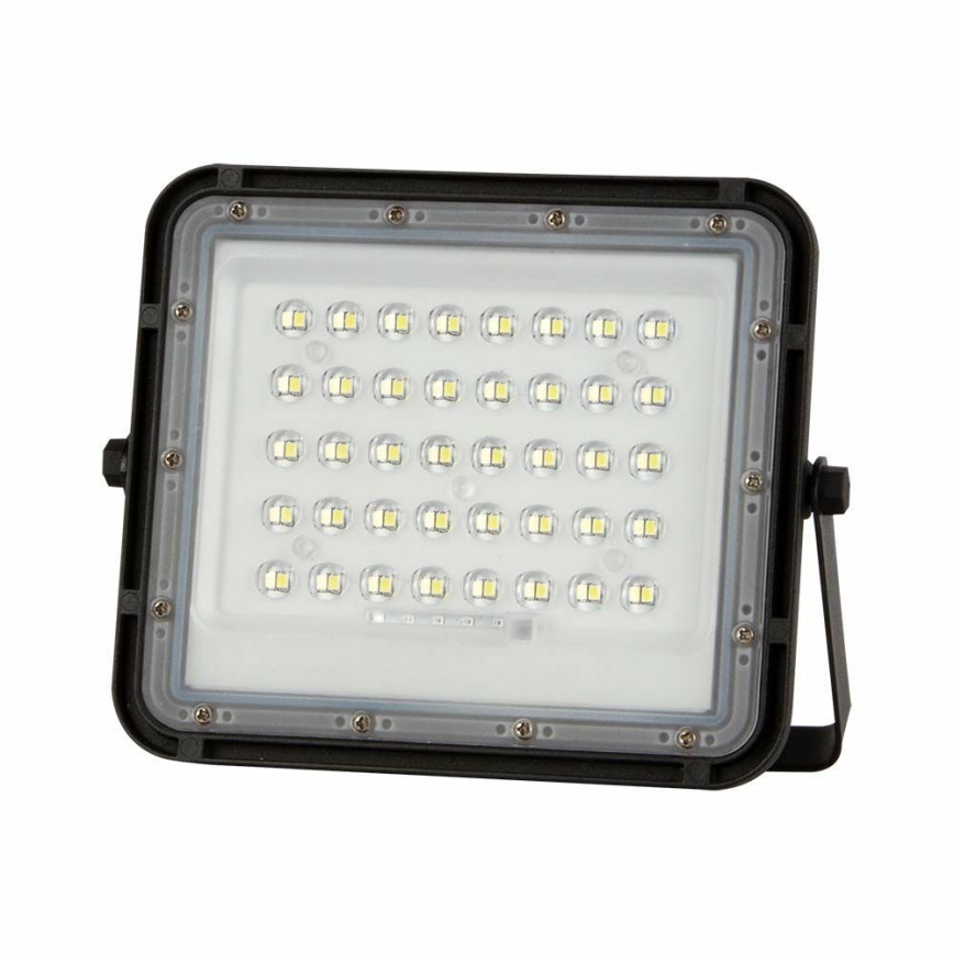 LED Lauko pritemdomas saulės Prožektoriaus šviestuvas LED/6W/3,2V IP65 6400K 5000 mAh juoda + nuotolinio valdymo pultas