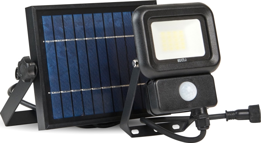 LED Lauko saulės prožektorius su jutikliu LED/10W/3,7V 6500K IP65 2200 mAh