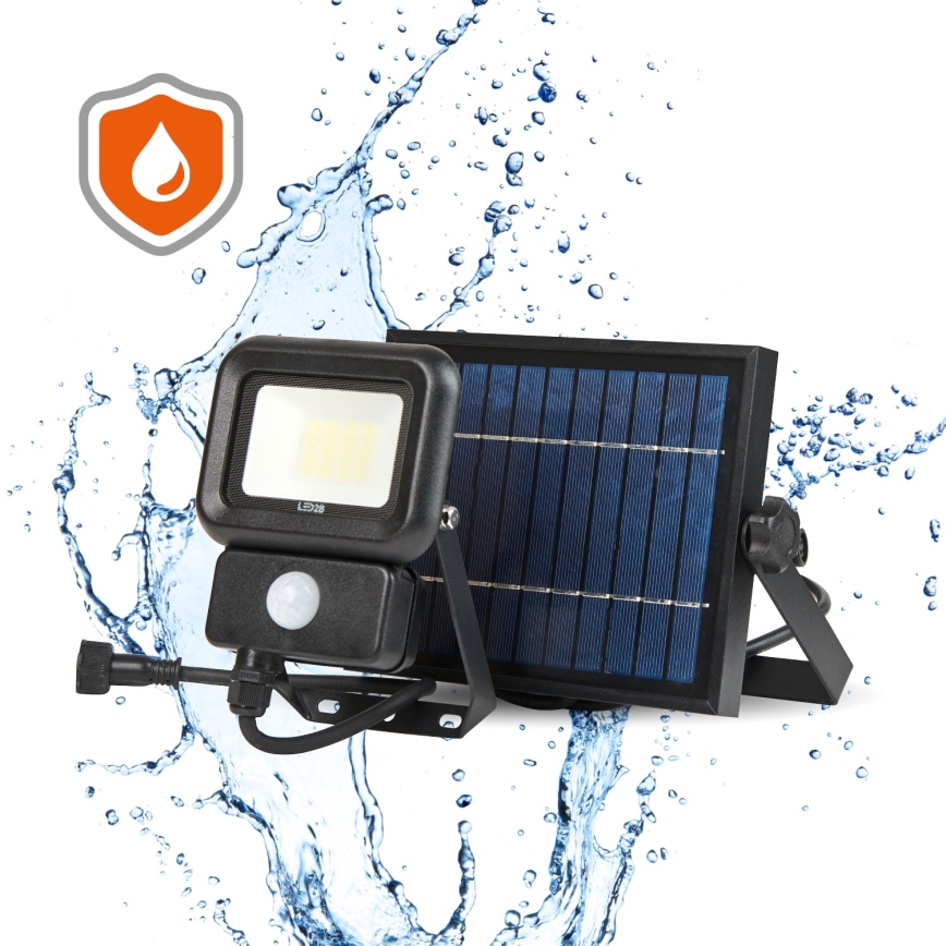 LED Lauko saulės prožektorius su jutikliu LED/10W/3,7V 6500K IP65 2200 mAh