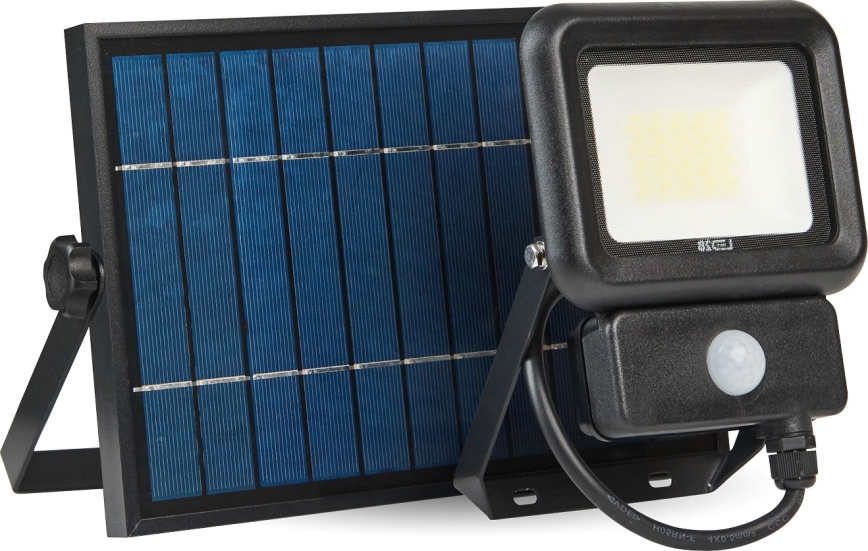 LED Lauko saulės prožektorius su jutikliu LED/20W/3,7V 6500K IP65 4400 mAh