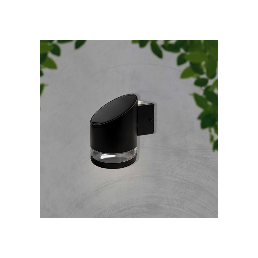 LED Lauko saulės sieninis šviestuvas LED/1W/3,7V 3000K IP54 1200 mAh juoda