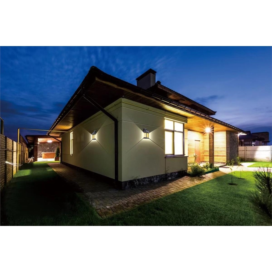 LED Lauko saulės sieninis šviestuvas su jutikliu LED/1W/230V 1200 mAh IP65