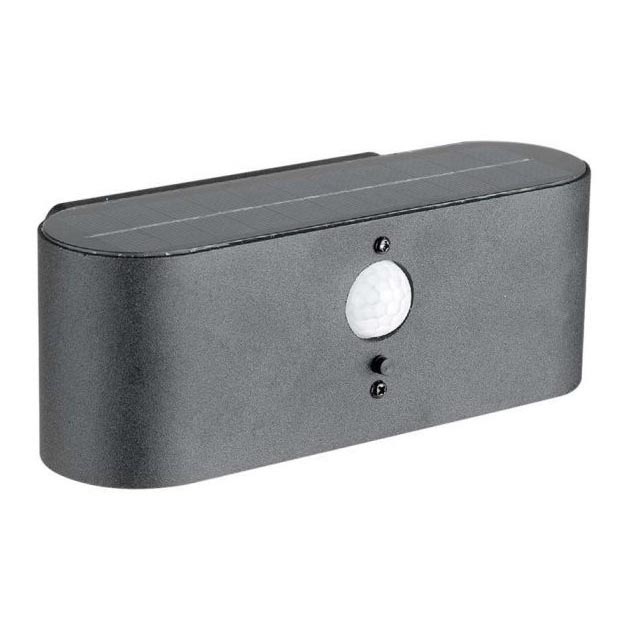 LED Lauko saulės Sieninis šviestuvas su jutikliu LED/2,5W/3,7V 3000K IP54 2000 mAh