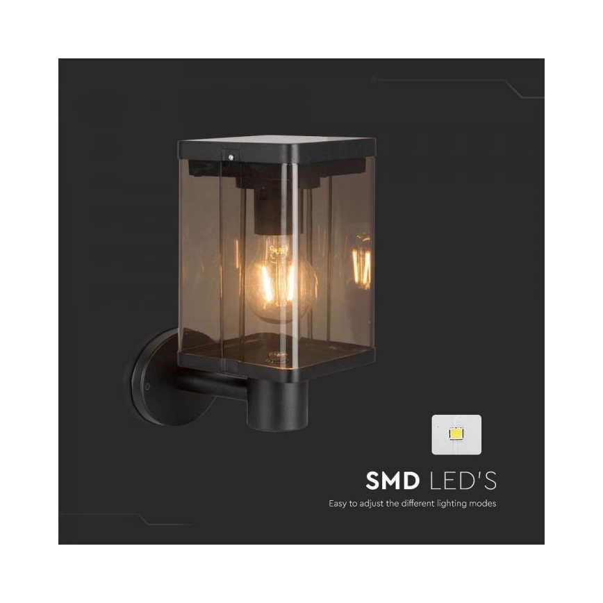 LED Lauko saulės Sieninis šviestuvas su jutikliu LED/2,5W/3,7V 3000K IP54