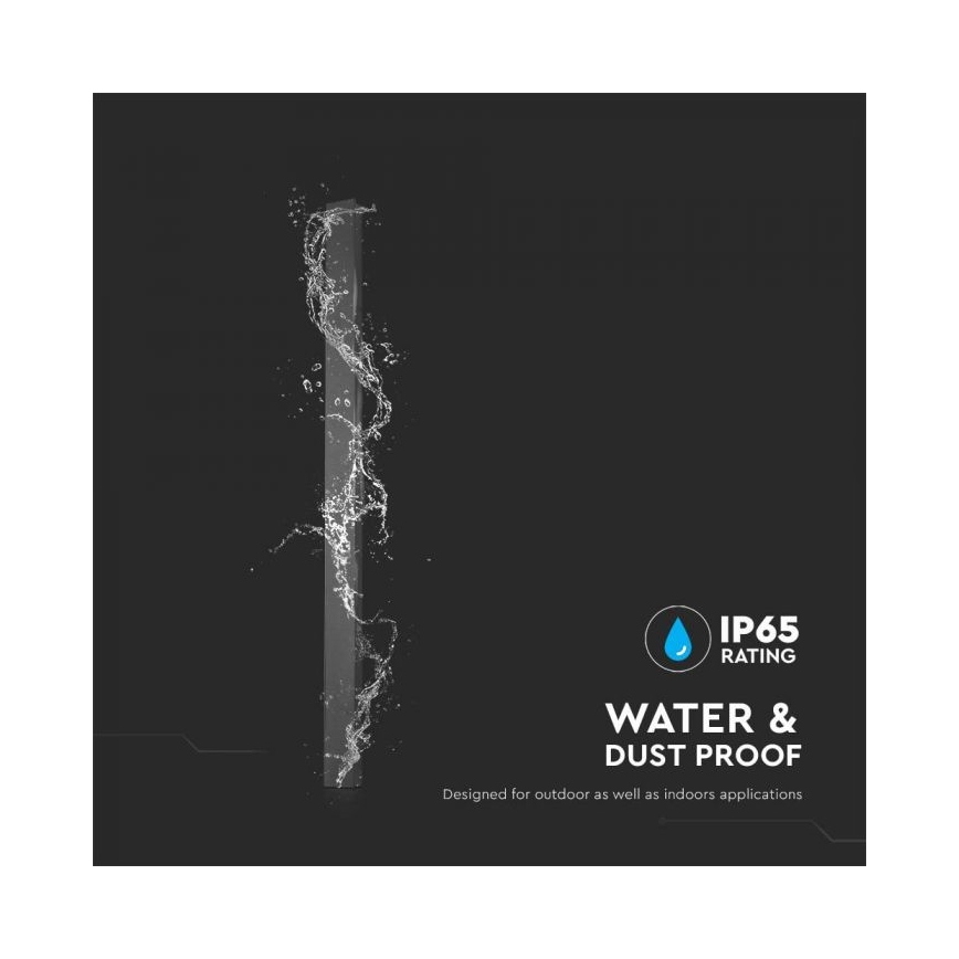 LED lauko sieninis šviestuvas, 10 W, 230 V, 3000 K, IP65, 51 cm, antracitas