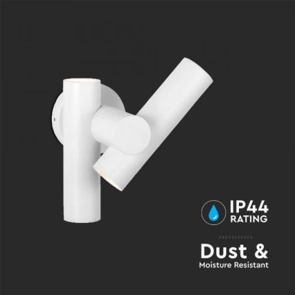 LED Lauko sieninis lankstus taškinis šviestuvas 2xLED/3W/230V 4000K IP44 baltas