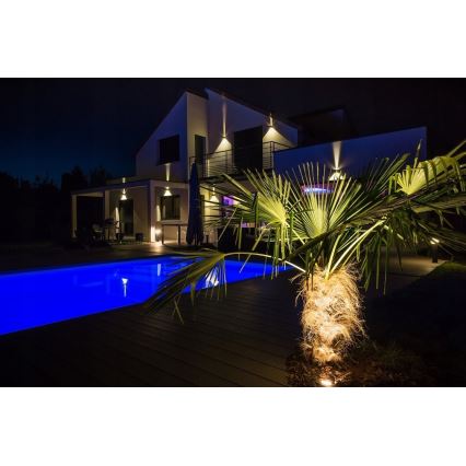 LED Lauko sieninis šviestuvas 2xLED/3W/230V IP54 juodas