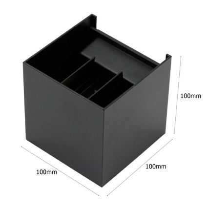 LED Lauko sieninis šviestuvas 2xLED/3W/230V IP54 juodas
